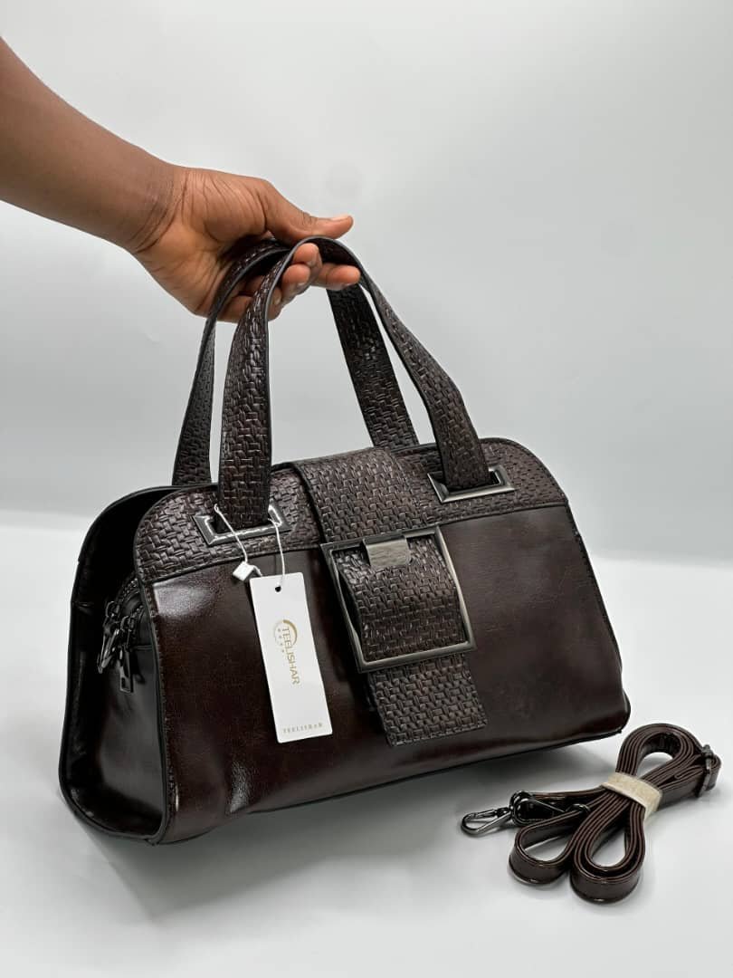 Brown Croc-Effect Handbag — photo 2