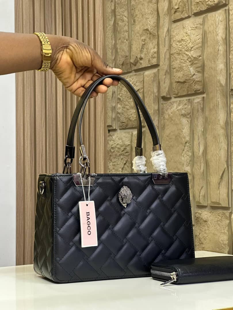 Black Quilted Tote
