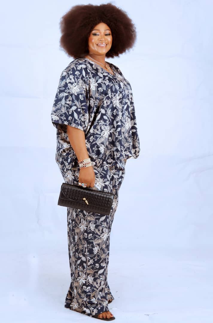 Navy Print Two-Piece